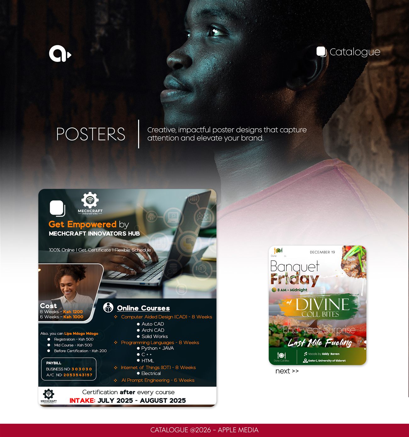 Event poster design by Apple Media Kenya