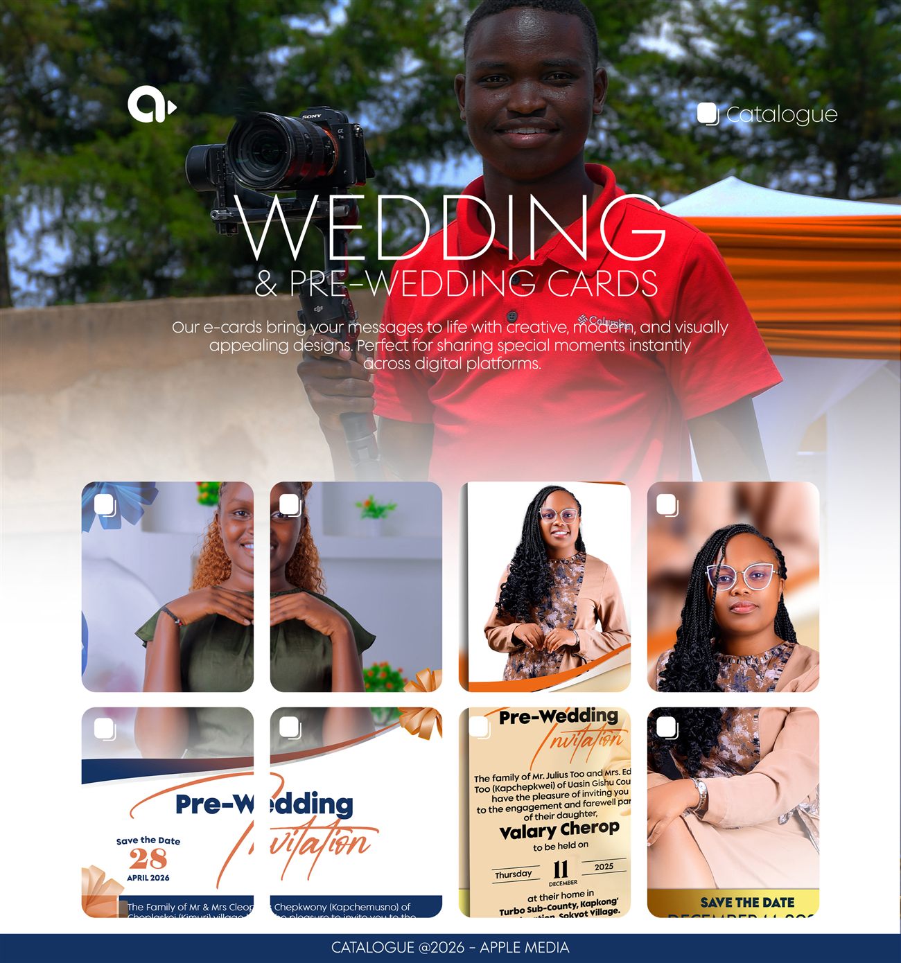 Wedding card design by Apple Media Kenya